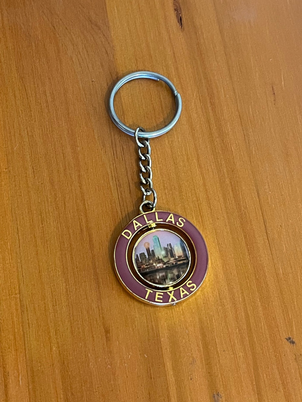 Dallas Texas Purple Souvenir Keychain